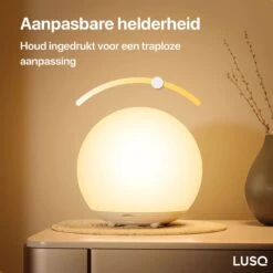 LUSQ® - Oplaadbaar Nachtlampje Voor Kinderen - Warm Wit - Nachtlampje Baby - Dimbaar En Draadloos - Timer- En Geheugenfunctie - USB Oplaadbaar Nachtlampje Volwassenen -Happy Horse Winkel 1200x1200 807