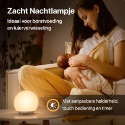 LUSQ® - Oplaadbaar Nachtlampje Voor Kinderen - Warm Wit - Nachtlampje Baby - Dimbaar En Draadloos - Timer- En Geheugenfunctie - USB Oplaadbaar Nachtlampje Volwassenen -Happy Horse Winkel 1200x1200 808