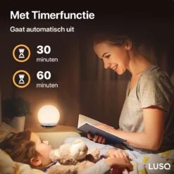LUSQ® - Oplaadbaar Nachtlampje Voor Kinderen - Warm Wit - Nachtlampje Baby - Dimbaar En Draadloos - Timer- En Geheugenfunctie - USB Oplaadbaar Nachtlampje Volwassenen -Happy Horse Winkel 1200x1200 810