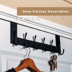 Kapstok – Deurkapstok – Deurhanger – Kapstok Hangend – 12 Haaks – Modern – RVS - Deuren Tot 4 Cm Dik - Baulk® -Happy Horse Winkel 1200x1200 816