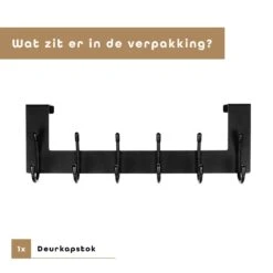 Kapstok – Deurkapstok – Deurhanger – Kapstok Hangend – 12 Haaks – Modern – RVS - Deuren Tot 4 Cm Dik - Baulk® -Happy Horse Winkel 1200x1200 817