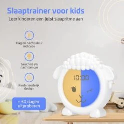 Slaaptrainer - Kinderwekker - Slaapwekker - Oplaadbaar - Nachtlampje Kinderen - Slaaptrainer Schaap Kinderen - Met Dimfunctie - Daily Logix -Happy Horse Winkel 1200x1200 836