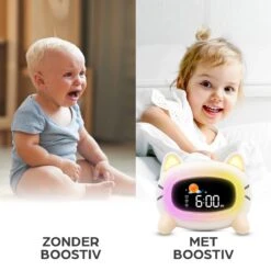 Boostiv Wake-up Light - Speaker Radio - Slaaptrainer - White Noise Machine - Bluetooth - Kinderwekker - Nachtlampje - Digitale Wekker -Happy Horse Winkel 1200x1200 847