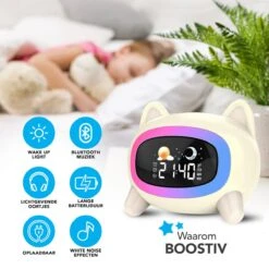 Boostiv Wake-up Light - Speaker Radio - Slaaptrainer - White Noise Machine - Bluetooth - Kinderwekker - Nachtlampje - Digitale Wekker -Happy Horse Winkel 1200x1200 851