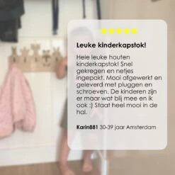 Jooba® Kinderkapstok - 5 Haken - Kapstok Met Dieren - Kapstok Hangend - Hout - Wandkapstok - Met Bevestigingsmateriaal -Happy Horse Winkel 1200x1200 863