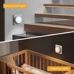 Aigostar 10BA4 - 2 Stuks LED Nachtlampje Stopcontact - Dimbare Nachtlampjes Met Sensor - Nacht Lamp - Kinderen & Baby - Wit -Happy Horse Winkel 1200x1200 870