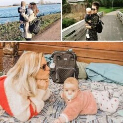 NanaBeebi Luiertas Rugzak Met Verschoonmatje - Zwart - Inclusief Flessenwarmhouder - Kinderwagenhaken En Isoleervak -Happy Horse Winkel 1200x1200 915