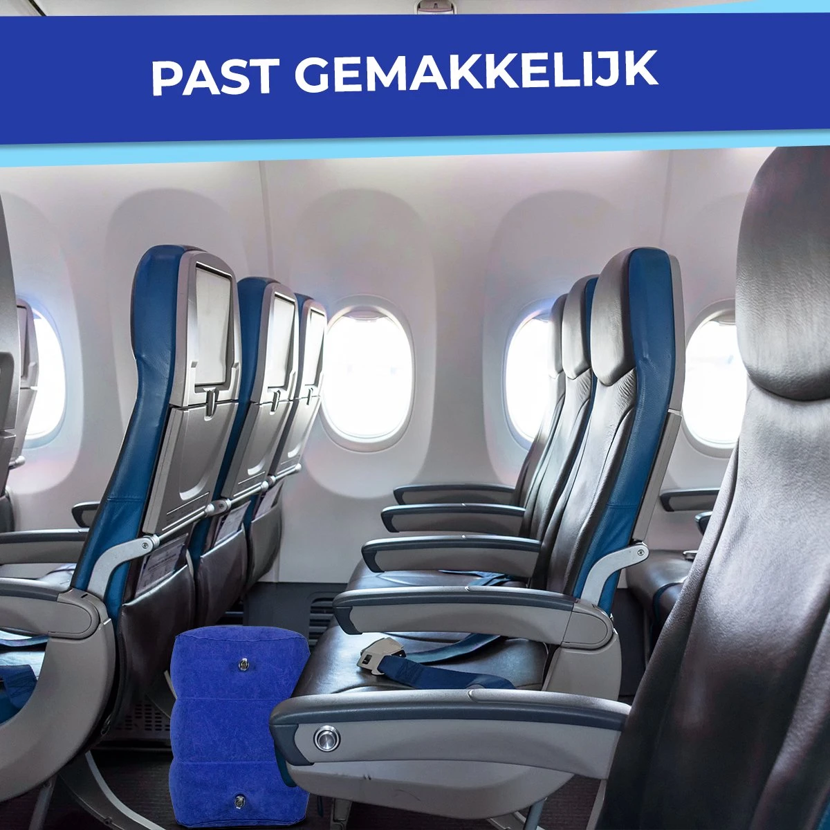 Merkloos Voetensteun - Vliegtuigbedje - Premium Quality XL - Reisbedje - Met Speciale Draagtas - Vliegtuig Kussen - Voetenbankje Of Poef - Met Slaapmasker & Pomp - Grijs 4 Merkloos Voetensteun - Vliegtuigbedje - Premium Quality XL - Reisbedje - Met Speciale Draagtas - Vliegtuig Kussen - Voetenbankje Of Poef - Met Slaapmasker & Pomp - Grijs - Afbeelding 2