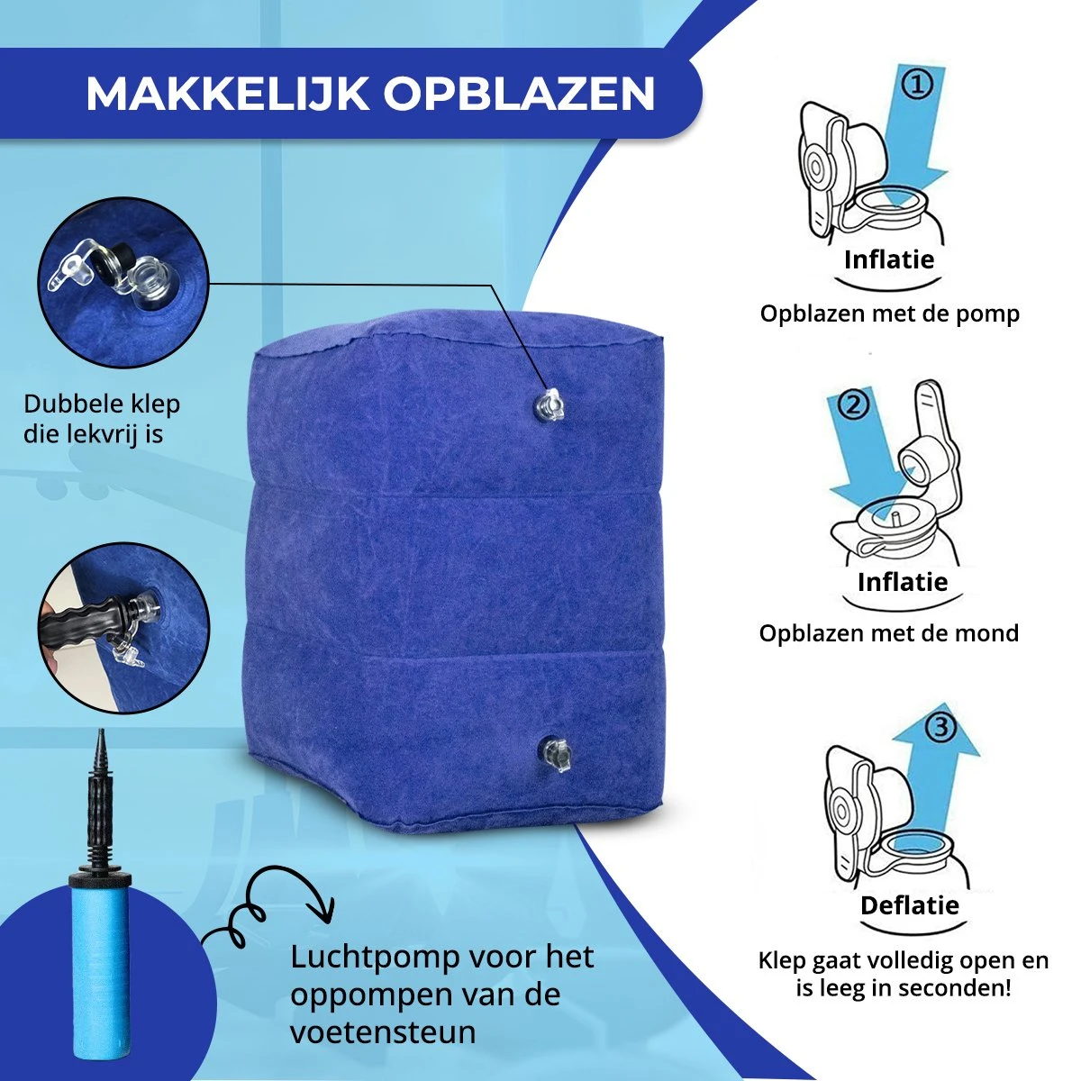 Merkloos Voetensteun - Vliegtuigbedje - Premium Quality XL - Reisbedje - Met Speciale Draagtas - Vliegtuig Kussen - Voetenbankje Of Poef - Met Slaapmasker & Pomp - Grijs 10 Merkloos Voetensteun - Vliegtuigbedje - Premium Quality XL - Reisbedje - Met Speciale Draagtas - Vliegtuig Kussen - Voetenbankje Of Poef - Met Slaapmasker & Pomp - Grijs - Afbeelding 8