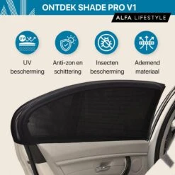ALFA LIFESTYLE® Luxe Zonneschermen Auto - SHADE PRO V1 - UV Protectie Bescherming - 2 Stuks -Happy Horse Winkel 1200x1200 965