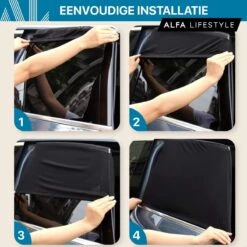 ALFA LIFESTYLE® Luxe Zonneschermen Auto - SHADE PRO V1 - UV Protectie Bescherming - 2 Stuks -Happy Horse Winkel 1200x1200 970