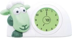 Zazu Sam Slaaptrainer - Met Nachtlamp Functie En Slaaptimers - Lime / Wit