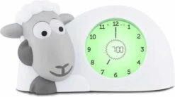 Zazu Sam Slaaptrainer - Met Nachtlamp Functie En Slaaptimers - Grijs / Wit -Happy Horse Winkel 1200x672 2