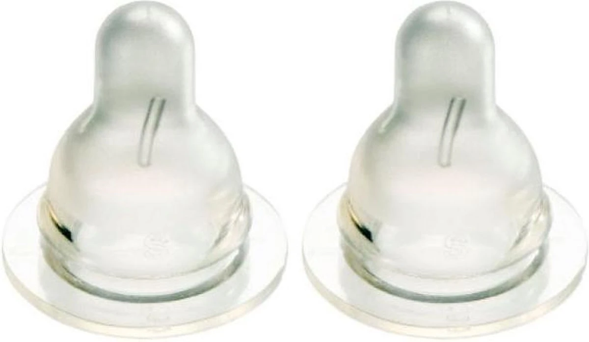 Difrax Flessenspeen Natural - Maat Small - 2 Stuks 3 Difrax Flessenspeen Natural - Maat Small - 2 Stuks