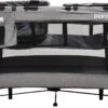 Deryan Luxe Campingbed Compleet - 120x60cm - Bodemverhoger - Verschoonblad - Opbergmand - Grijs