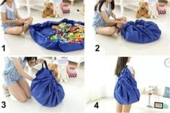 2 In 1 Speelgoed Opberg Kleed | Speelgoed Organizer | Speelmat Voor Kinderen | Opbergzak Speelkleed | Diameter 1.5 Meter | Kleur Groen -Happy Horse Winkel 1200x803 2