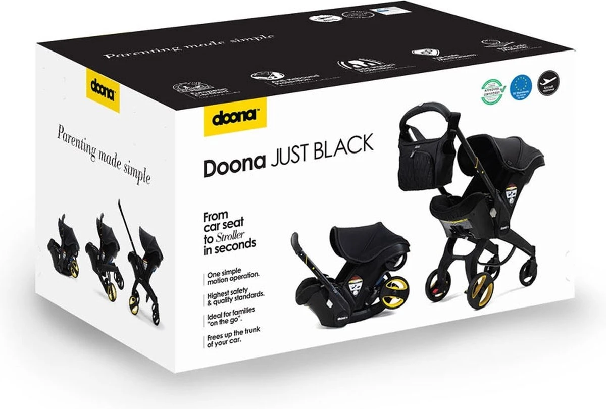 Doona+ Babyautostoel/Buggy Midnight Edition - Midnight 4 Doona+ Babyautostoel/Buggy Midnight Edition - Midnight - Afbeelding 2