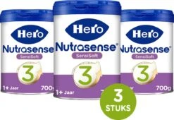 Hero Nutrasense SensiSoft Peutermelk 3 - Flesvoeding Vanaf 1 Jaar - 3 X 700 Gram - Met Melkvet - Palmolie Vrij -Happy Horse Winkel 1200x825 1