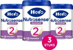 Hero Nutrasense SensiSoft 2 Opvolgmelk 6 Tot 12 Maanden - 3 X 800gram - Met Melkvet - Palmolie Vrij -Happy Horse Winkel 1200x825 2