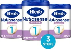 Hero Nutrasense SensiSoft Zuigelingenvoeding 1 - Flesvoeding Van 0 Tot 6 Maanden - 3 X 800 Gram - Met Melkvet - Palmolie Vrij 10 Hero Nutrasense SensiSoft Zuigelingenvoeding 1 - Flesvoeding Van 0 Tot 6 Maanden - 3 X 800 Gram - Met Melkvet - Palmolie Vrij -Happy Horse Winkel 1200x825 3
