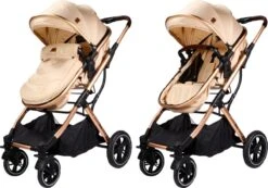 Ding Juna Kinderwagen 3 In 1 - Beige/Rose - Combi Kinderwagen Incl. Autostoel -Happy Horse Winkel 1200x840 7