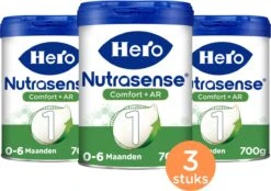 Hero Baby Nutrasense Comfort+ 1 - Flesvoeding Van 0 Tot 6 Maanden - 3 X 700 Gram -Happy Horse Winkel 1200x844