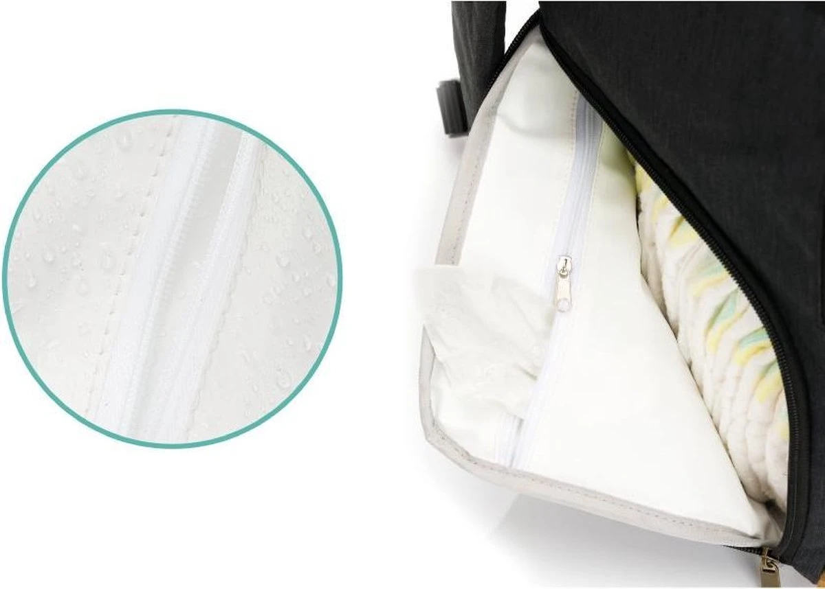 Fillikid Luiertas Rugzak - Met Verschoonmatje - Multifunctioneel - Zwart 15 Fillikid Luiertas Rugzak - Met Verschoonmatje - Multifunctioneel - Zwart - Afbeelding 13