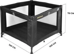 Deryan Kinderbox - Inklapbare Box - 100x100cm - Zwart -Happy Horse Winkel 1200x869 2