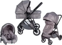 Bebies First Combi 3 In 1 Kinderwagen Optima- Grijs - Inc. Reiswieg, Zitting & Autostoel -Happy Horse Winkel 1200x874 7