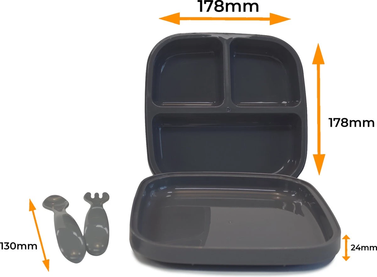 Deryan Quuby Set - Placemat - Plate Set - Kinderservies - Drinkbeker - Roze/Grijs 8 Deryan Quuby Set - Placemat - Plate Set - Kinderservies - Drinkbeker - Roze/Grijs - Afbeelding 6