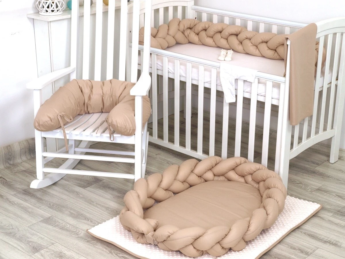 MamaLoes Amy Beige 210 Cm Braided Bedbumper 84479 4 MamaLoes Amy Beige 210 Cm Braided Bedbumper 84479 - Afbeelding 2