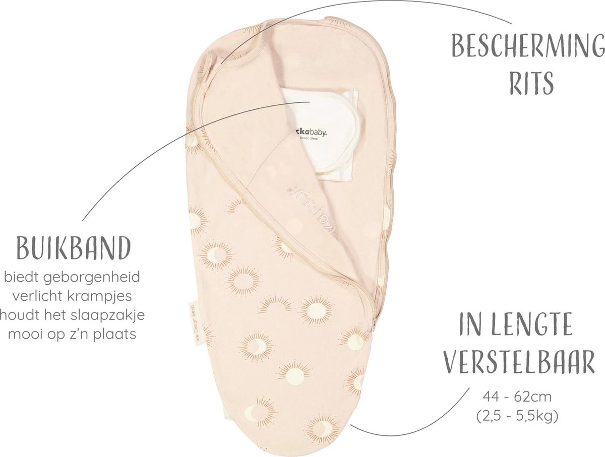 Puckababy Inbakerslaapzak Original Piep 0-3 Maanden - Eclipse Powder 5 Puckababy Inbakerslaapzak Original Piep 0-3 Maanden - Eclipse Powder - Afbeelding 3