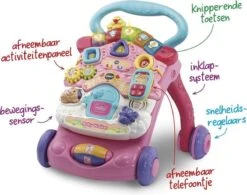 VTech 2 In 1 Baby Walker - Educatief Babyspeelgoed - Roze - 9 Tot 36 Maanden -Happy Horse Winkel 1200x946
