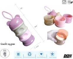 Merkloos Roze Beer - Melkpoeder Doseerdoosje - Baby Melkpoedertoren - Poedertoren - Melkpoeder Toren - Babypoeder Bewaarbakje - Reisbox - Melkpoeder Dispenser - Melkpoeder Toren Baby - Baby Milk Powder Tower - Milk Powder Dispenser – PBA Vrij -Happy Horse Winkel 1200x960