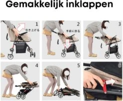 Merkloos Homezie Hondenbuggy | Huisdieren Tot 15 Kg | 4-wieler | Hondenbuggy Inklapbare | Katten Buggy | Buggy | Huisdieren Buggy -Happy Horse Winkel 1200x982