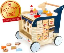 Baby Walvis Loopwagen - Houten Speelgoed Vanaf 1 Jaar -Happy Horse Winkel 1200x988