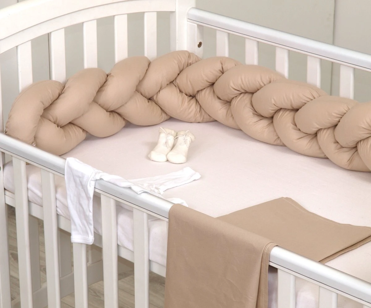 MamaLoes Amy Beige 210 Cm Braided Bedbumper 84479 3 MamaLoes Amy Beige 210 Cm Braided Bedbumper 84479