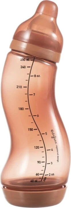 Difrax Anti-Colic S-Babyfles Natural - 250 Ml - Brick/Roodbruin