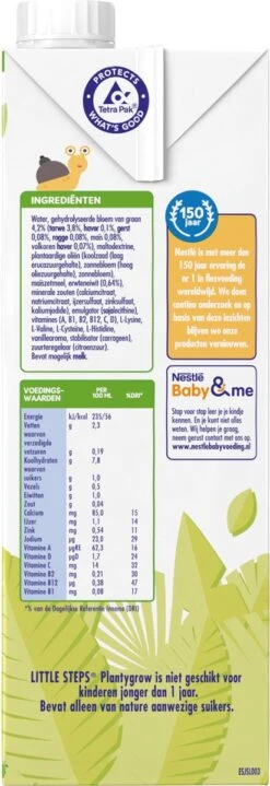 Nestlé LITTLE STEPS® Plantygrow Plantaardige Drink 1-3+jaar 15 Nestlé LITTLE STEPS® Plantygrow Plantaardige Drink 1-3+jaar -Happy Horse Winkel 412x1200