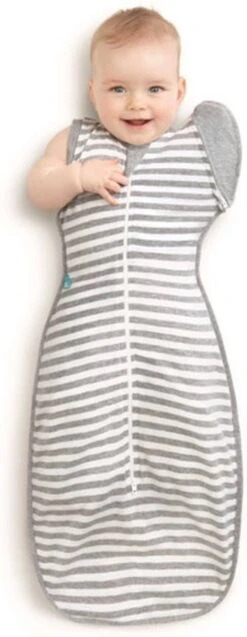 Love To Dream™ Babyslaapzak Swaddle Up™ - Inbakeren Afbouwen - Baby 6-9 Maanden - 8.5-11 Kg - All Season - Grijs -Happy Horse Winkel 465x1200