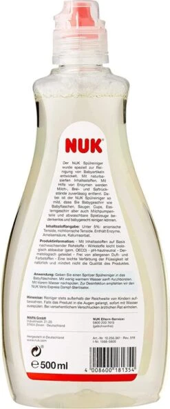 Nuk Afwasmiddel Voor Babyflessen & Spenen, Met Natuurlijk Ingredienten, 500 Ml -Happy Horse Winkel 500x1200 1
