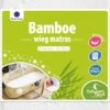 Bamboe Ovaal Matras - 72x32 Cm | Mozesmand - Kinderwagen - Wieg | Zacht Aanvoelend | 4 Cm Dik | Afneembare Hoes | Oeko-Tex® | EU-product -Happy Horse Winkel 567x1200