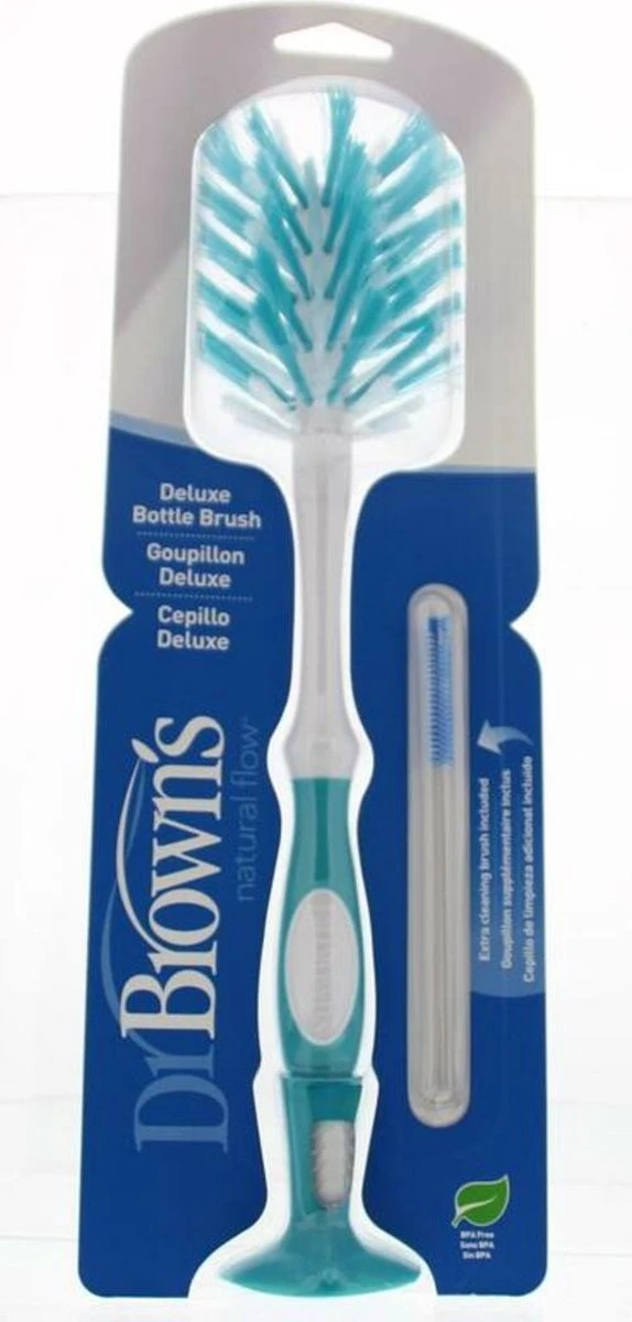 Dr. Brown's - Flessenborstel De Luxe - Inclusief Mini Borstel - Blauw 10 Dr. Brown's - Flessenborstel De Luxe - Inclusief Mini Borstel - Blauw - Afbeelding 8