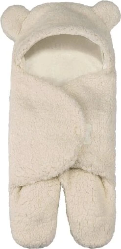 MINIIYOU - Teddy Babyslaapzak - Crème - Fleece - Inbakerdoek Baby Newborn 0-2 Mnd