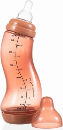 Difrax Anti-Colic S-Babyfles Natural - 250 Ml - Brick/Roodbruin -Happy Horse Winkel 587x1200