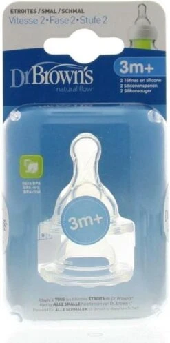 Dr. Brown's Fles Speen Standaard - Fase 2 - 2 Stuks -Happy Horse Winkel 596x1200 1