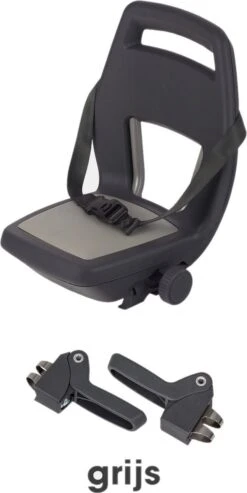 Qibbel 6+ Junior Fietsstoeltje Achter - Antraciet -Happy Horse Winkel 601x1200