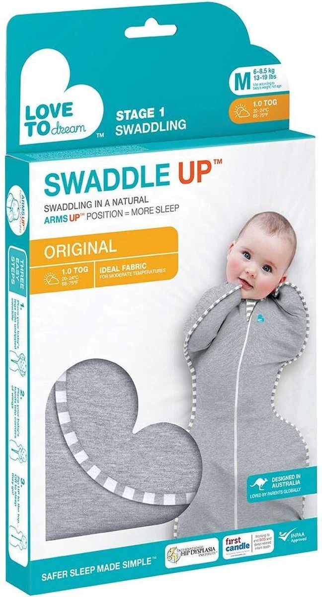 Love To Dream™ Babyslaapzak Swaddle Up™ - Inbakeren - Baby 3-6 Maanden - 6-8.5 Kg - All Season - Grijs 9 Love To Dream™ Babyslaapzak Swaddle Up™ - Inbakeren - Baby 3-6 Maanden - 6-8.5 Kg - All Season - Grijs - Afbeelding 7