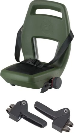 Qibbel 6+ Junior Fietsstoeltje Achter - Legergroen Met Zwart Kussentje -Happy Horse Winkel 668x1200 1