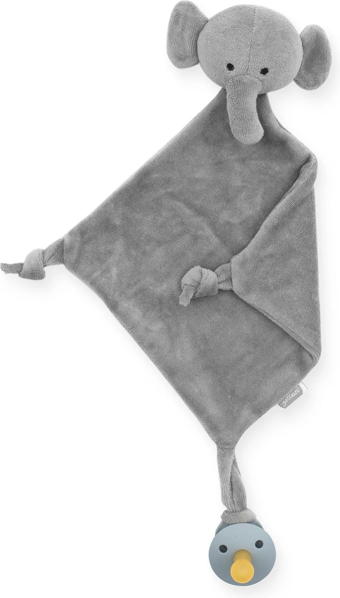 Jollein Knuffeldoekje Elephant - Storm Grey 4 Jollein Knuffeldoekje Elephant - Storm Grey - Afbeelding 2
